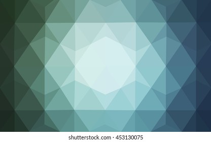 Multicolor green, blue polygonal illustration, which consist of triangles. Geometric background in Origami style with gradient. Triangular design for your business.