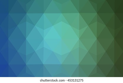Multicolor green, blue polygonal illustration, which consist of triangles. Geometric background in Origami style with gradient. Triangular design for your business.