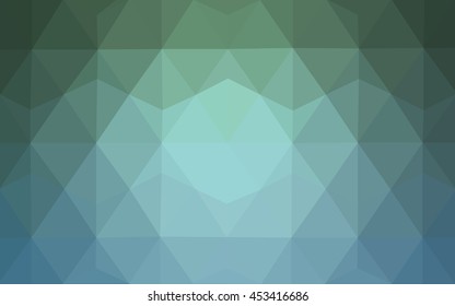 Multicolor green, blue polygonal illustration, which consist of triangles. Geometric background in Origami style with gradient. Triangular design for your business.