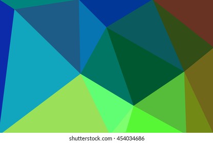 Multicolor green, blue polygonal illustration, which consist of triangles. Geometric background in Origami style with gradient. Triangular design for your business.
