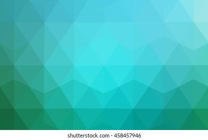 Multicolor green, blue polygonal illustration, which consist of triangles. Geometric background in Origami style with gradient. Triangular design for your business.