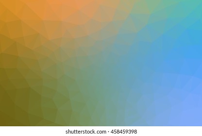 Multicolor green, blue polygonal illustration, which consist of triangles. Geometric background in Origami style with gradient. Triangular design for your business.