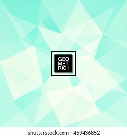 Multicolor green, blue polygonal illustration, which consist of triangles. Geometric background in Origami style with gradient. Triangular design for your business.