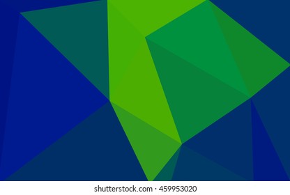 Multicolor green, blue polygonal illustration, which consist of triangles. Geometric background in Origami style with gradient. Triangular design for your business.