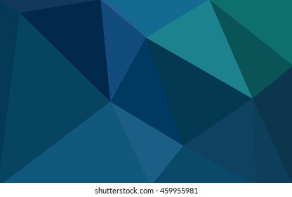 Multicolor green, blue polygonal illustration, which consist of triangles. Geometric background in Origami style with gradient. Triangular design for your business.