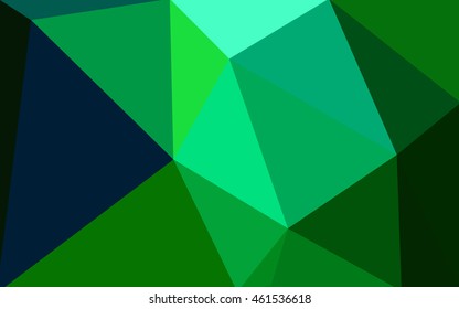 Multicolor green, blue polygonal illustration, which consist of triangles. Geometric background in Origami style with gradient. Triangular design for your business.