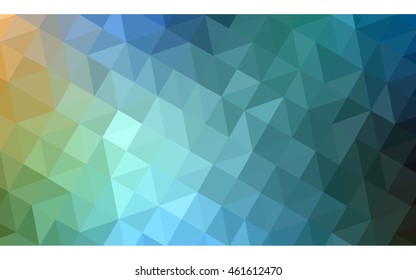 Multicolor green, blue polygonal illustration, which consist of triangles. Geometric background in Origami style with gradient. Triangular design for your business.