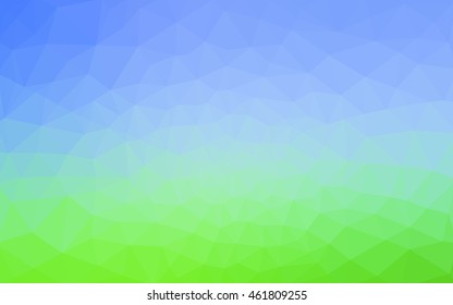 Multicolor green, blue polygonal illustration, which consist of triangles. Geometric background in Origami style with gradient. Triangular design for your business.