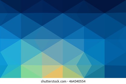Multicolor green, blue polygonal illustration, which consist of triangles. Geometric background in Origami style with gradient. Triangular design for your business.