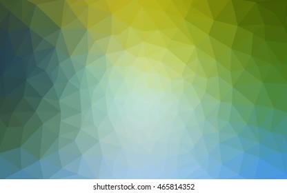 Multicolor green, blue polygonal illustration, which consist of triangles. Geometric background in Origami style with gradient. Triangular design for your business.