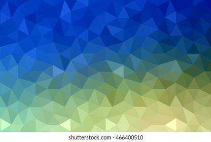 Multicolor green, blue polygonal illustration, which consist of triangles. Geometric background in Origami style with gradient. Triangular design for your business.