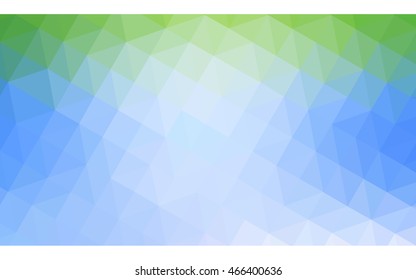 Multicolor green, blue polygonal illustration, which consist of triangles. Geometric background in Origami style with gradient. Triangular design for your business.