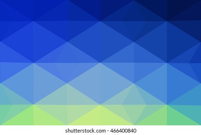 Multicolor green, blue polygonal illustration, which consist of triangles. Geometric background in Origami style with gradient. Triangular design for your business.