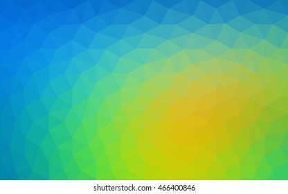 Multicolor green, blue polygonal illustration, which consist of triangles. Geometric background in Origami style with gradient. Triangular design for your business.