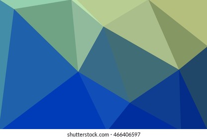 Multicolor green, blue polygonal illustration, which consist of triangles. Geometric background in Origami style with gradient. Triangular design for your business.