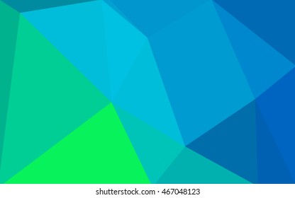 Multicolor green, blue polygonal illustration, which consist of triangles. Geometric background in Origami style with gradient. Triangular design for your business. Multicolor green, blue polygonal illustration, which consist of triangles. Geometric background in Origami style with gradient. Triangular design for your business.
