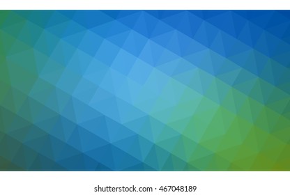 Multicolor green, blue polygonal illustration, which consist of triangles. Geometric background in Origami style with gradient. Triangular design for your business.