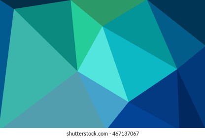 Multicolor green, blue polygonal illustration, which consist of triangles. Geometric background in Origami style with gradient. Triangular design for your business.