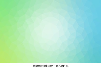 Multicolor green, blue polygonal illustration, which consist of triangles. Geometric background in Origami style with gradient. Triangular design for your business.