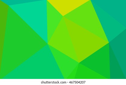 Multicolor green, blue polygonal illustration, which consist of triangles. Geometric background in Origami style with gradient. Triangular design for your business.