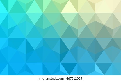 Multicolor green, blue polygonal illustration, which consist of triangles. Geometric background in Origami style with gradient. Triangular design for your business.