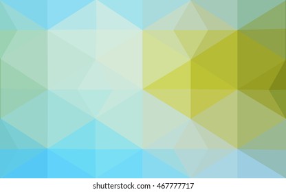 Multicolor green, blue polygonal illustration, which consist of triangles. Geometric background in Origami style with gradient. Triangular design for your business.