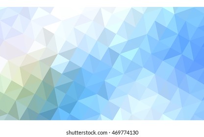Ilustración poligonal azul, verde multicolor, que consiste en triángulos. Fondo geométrico en estilo Origami con degradado. Diseño triangular para su negocio.