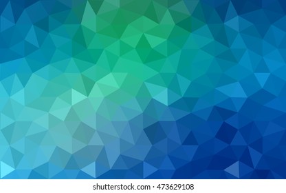 Multicolor green, blue polygonal illustration, which consist of triangles. Geometric background in Origami style with gradient. Triangular design for your business. Multicolor green, blue polygonal illustration, which consist of triangles. Geometric background in Origami style with gradient. Triangular design for your business.