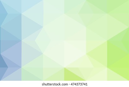 Multicolor green, blue polygonal illustration, which consist of triangles. Geometric background in Origami style with gradient. Triangular design for your business.