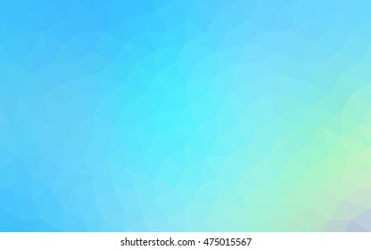 Multicolor green, blue polygonal illustration, which consist of triangles. Geometric background in Origami style with gradient. Triangular design for your business.