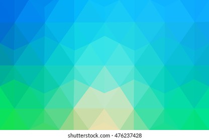 Multicolor green, blue polygonal illustration, which consist of triangles. Geometric background in Origami style with gradient. Triangular design for your business.