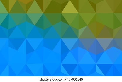 Multicolor green, blue polygonal illustration, which consist of triangles. Geometric background in Origami style with gradient. Triangular design for your business.
