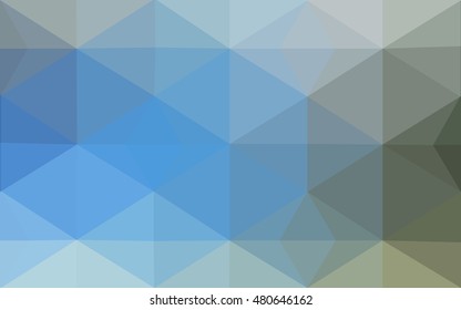 Multicolor green, blue polygonal illustration, which consist of triangles. Geometric background in Origami style with gradient. Triangular design for your business.