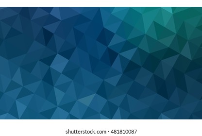 Multicolor green, blue polygonal illustration, which consist of triangles. Geometric background in Origami style with gradient. Triangular design for your business.