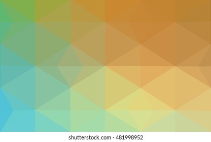 Multicolor green, blue polygonal illustration, which consist of triangles. Geometric background in Origami style with gradient. Triangular design for your business.