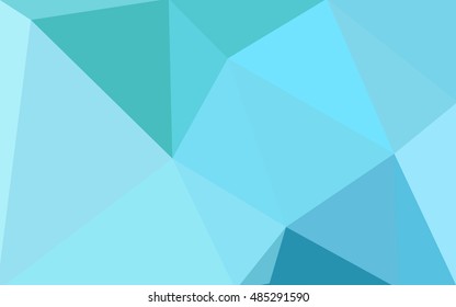Multicolor green, blue polygonal illustration, which consist of triangles. Geometric background in Origami style with gradient. Triangular design for your business.