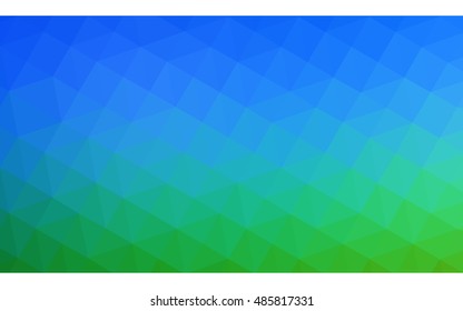 Multicolor green, blue polygonal illustration, which consist of triangles. Geometric background in Origami style with gradient. Triangular design for your business.