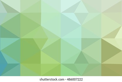 Multicolor green, blue polygonal illustration, which consist of triangles. Geometric background in Origami style with gradient. Triangular design for your business.