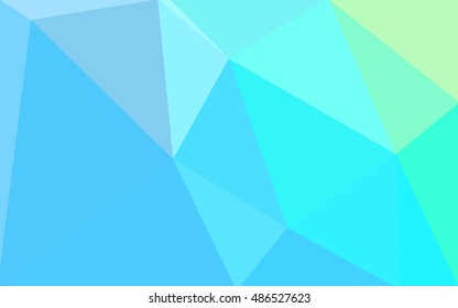 Multicolor green, blue polygonal illustration, which consist of triangles. Geometric background in Origami style with gradient. Triangular design for your business.
