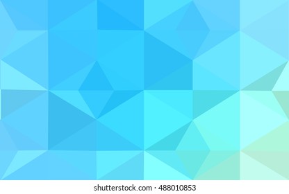 Multicolor green, blue polygonal illustration, which consist of triangles. Geometric background in Origami style with gradient. Triangular design for your business.