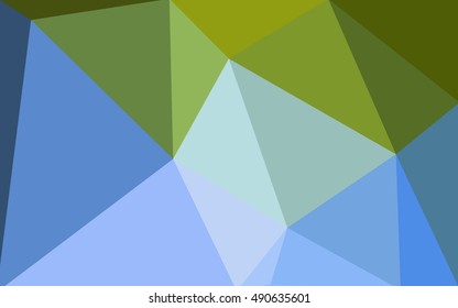 Multicolor green, blue polygonal illustration, which consist of triangles. Geometric background in Origami style with gradient. Triangular design for your business.