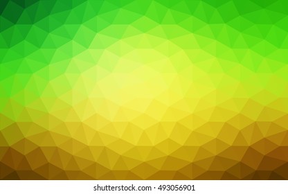 Multicolor green, blue polygonal illustration, which consist of triangles. Geometric background in Origami style with gradient. Triangular design for your business.