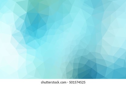 Multicolor green, blue polygonal illustration, which consist of triangles. Geometric background in Origami style with gradient. Triangular design for your business.