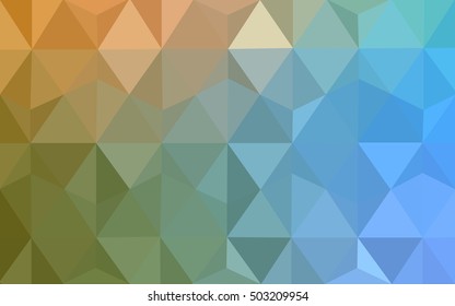 Multicolor green, blue polygonal illustration, which consist of triangles. Geometric background in Origami style with gradient. Triangular design for your business.