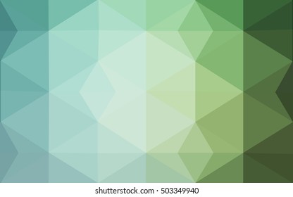 Multicolor green, blue polygonal illustration, which consist of triangles. Geometric background in Origami style with gradient. Triangular design for your business.