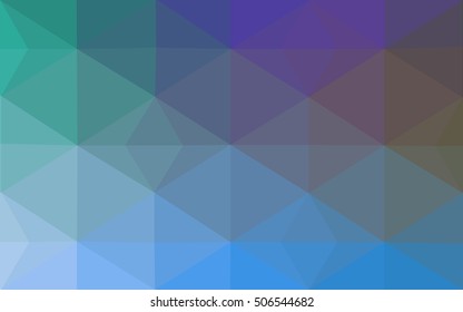 Multicolor green, blue polygonal illustration, which consist of triangles. Geometric background in Origami style with gradient. Triangular design for your business.
