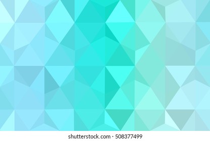 Multicolor green, blue polygonal illustration, which consist of triangles. Geometric background in Origami style with gradient. Triangular design for your business.