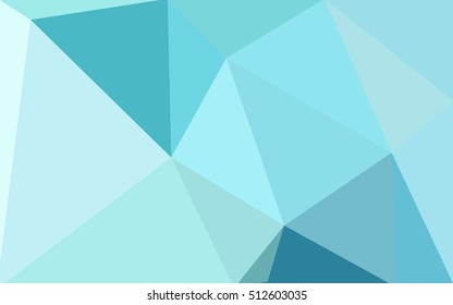 Multicolor green, blue polygonal illustration, which consist of triangles. Geometric background in Origami style with gradient. Triangular design for your business.