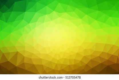 Multicolor green, blue polygonal illustration, which consist of triangles. Geometric background in Origami style with gradient. Triangular design for your business.