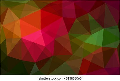 Multicolor green, blue polygonal illustration, which consist of triangles. Geometric background in Origami style with gradient. Triangular design for your business.